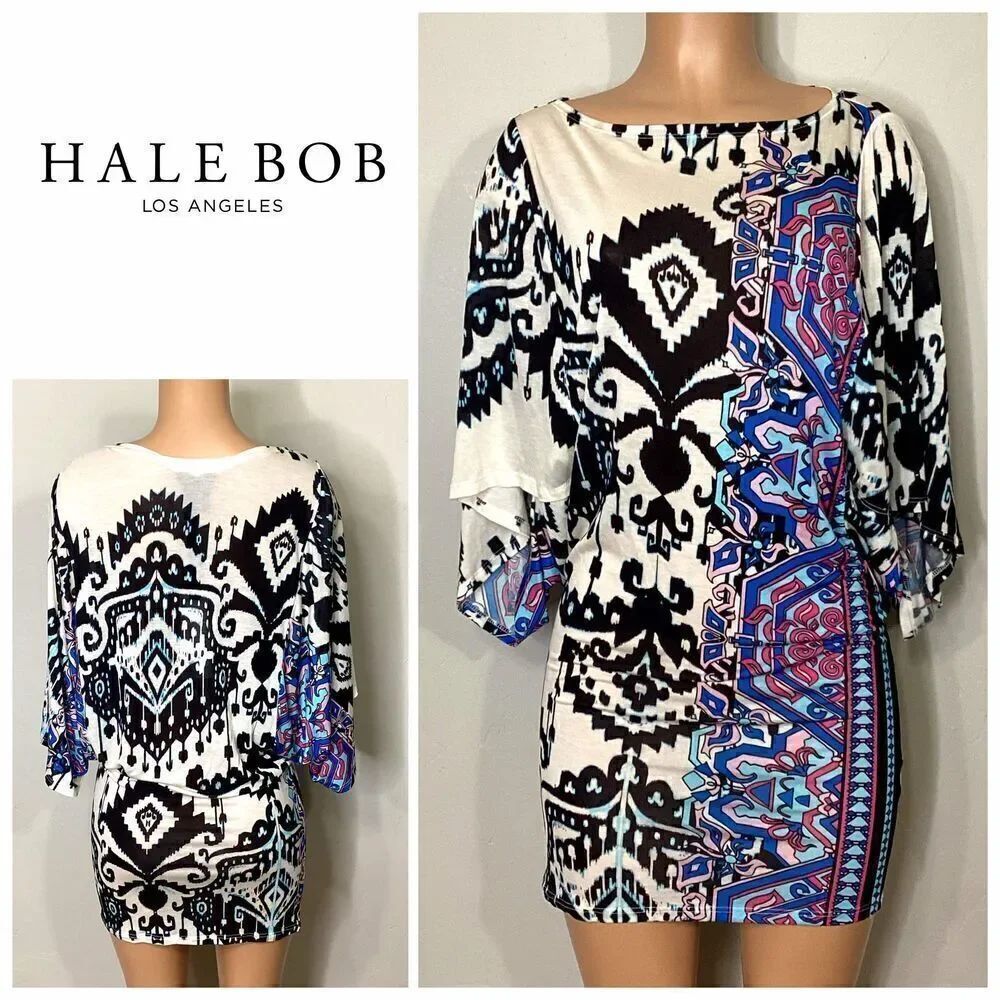 New. Hale Bob silk print mini dress. Normally $228
